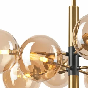 Cheap Lamkur Lighting Plafonnier Natalia, à 8 lampes, verre, or