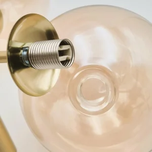 Cheap Lamkur Lighting Plafonnier Natalia, à 8 lampes, verre, or