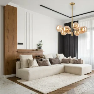 Cheap Lamkur Lighting Plafonnier Natalia, à 8 lampes, verre, or