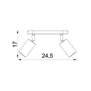 Cheap Luminex Plafonnier Nise, à 2 lampes, acier noir, bois