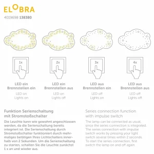 Shop Elobra Plafonnier nuage Escape, orange