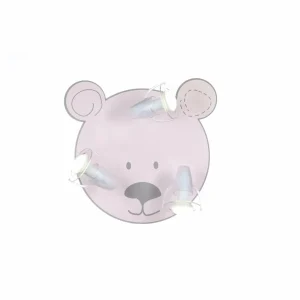 Discount Waldi-Leuchten GmbH Plafonnier Ours avec 3 spots, rose