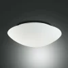 New Fabas Luce Plafonnier Pandora, Ø 46 cm, verre, blanc