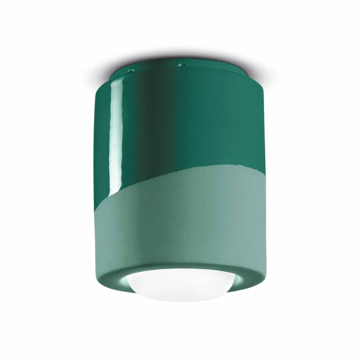 plafonnier_pi_cylindrique___cm_vert_0.webp Hot Ferroluce Plafonnier PI, cylindrique, Ø 12,5 cm vert