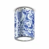 Best Sale Ferroluce Plafonnier PI, motif floral, Ø 8,5 cm bleu/blanc