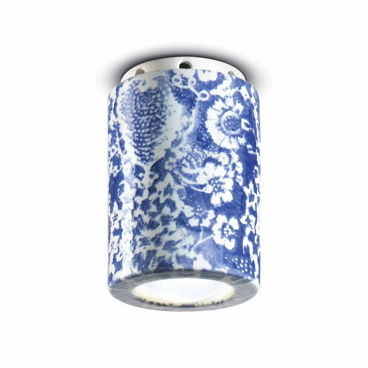 plafonnier_pi_motif_floral___cm_bleublanc_0.webp Best Sale Ferroluce Plafonnier PI, motif floral, Ø 8,5 cm bleu/blanc
