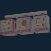 Outlet Dalber Plafonnier pour enfants Moonlight, 3 lampes, rose