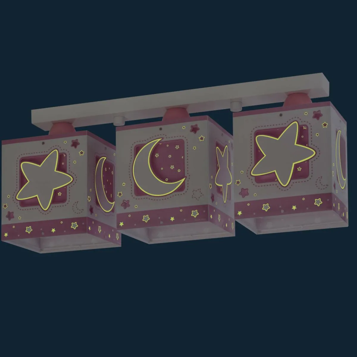 plafonnier_pour_enfants_moonlight__lampes_rose_0.webp Outlet Dalber Plafonnier pour enfants Moonlight, 3 lampes, rose