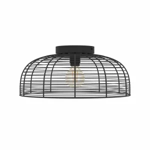 Shop EGLO Plafonnier Rinroe, Ø 45 cm, noir, acier