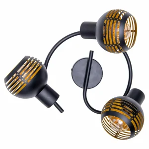 Shop Näve Plafonnier rond Casco, à trois lampes, noir