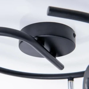 Shop Näve Plafonnier rond Casco, à trois lampes, noir