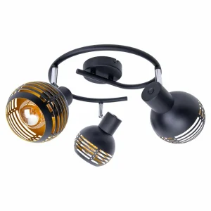 Shop Näve Plafonnier rond Casco, à trois lampes, noir