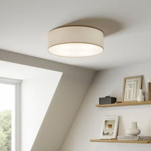 Flash Sale TK Lighting Plafonnier Rondo, beige, métal, Ø 45 cm, E27