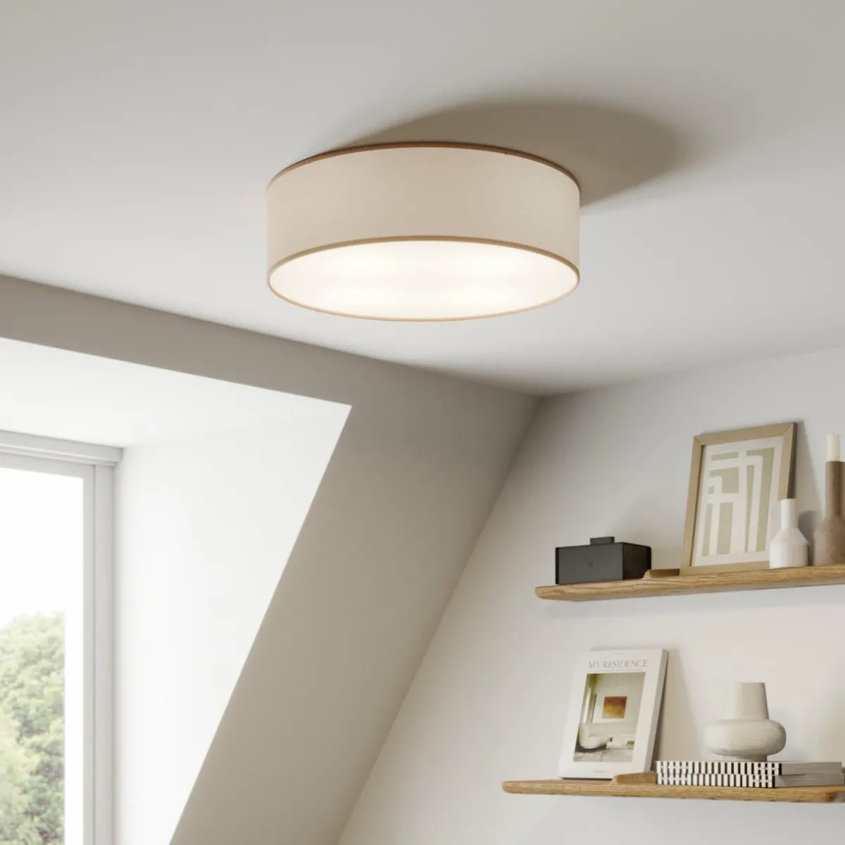 plafonnier_rondo_beige_mtal___cm_e_0.webp Flash Sale TK Lighting Plafonnier Rondo, beige, métal, Ø 45 cm, E27