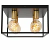 Cheap Lucide Plafonnier Ruben, noir, 36 cm, à 4 lampes, métal, E27