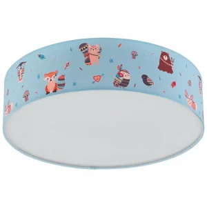 Best Sale EGLO Plafonnier Ruffo en tissu motif animal de la forêt
