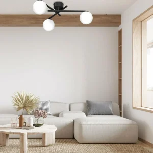 Best Sale Luminex Plafonnier Rune avec abat-jour en verre, à 3 lampes