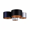 Flash Sale Euluna Plafonnier Satin 4 lampes bleu/noir/argenté/blanc