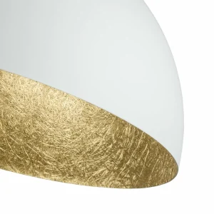 Discount SIGMA Plafonnier Sfera, Ø 35 cm, blanc/doré