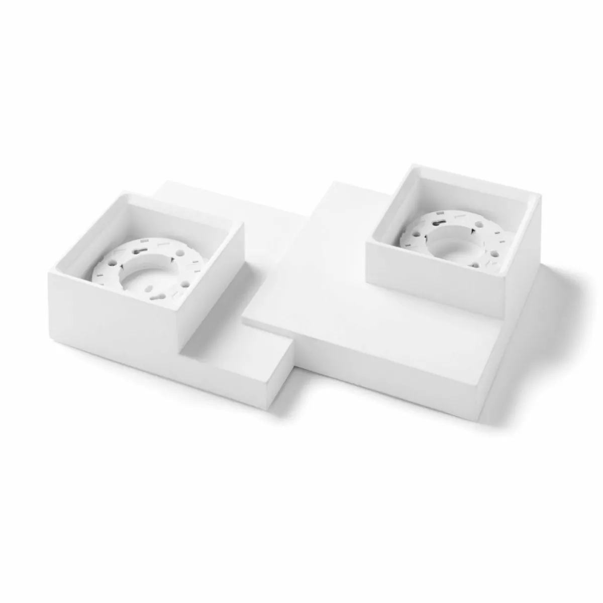 plafonnier_sibari_blanc_pltre__cm_de_long___lampes_gx_3.webp Sale TECNICO by Sforzin Plafonnier Sibari, blanc, plâtre, 29 cm de long, à 2 lampes, GX53