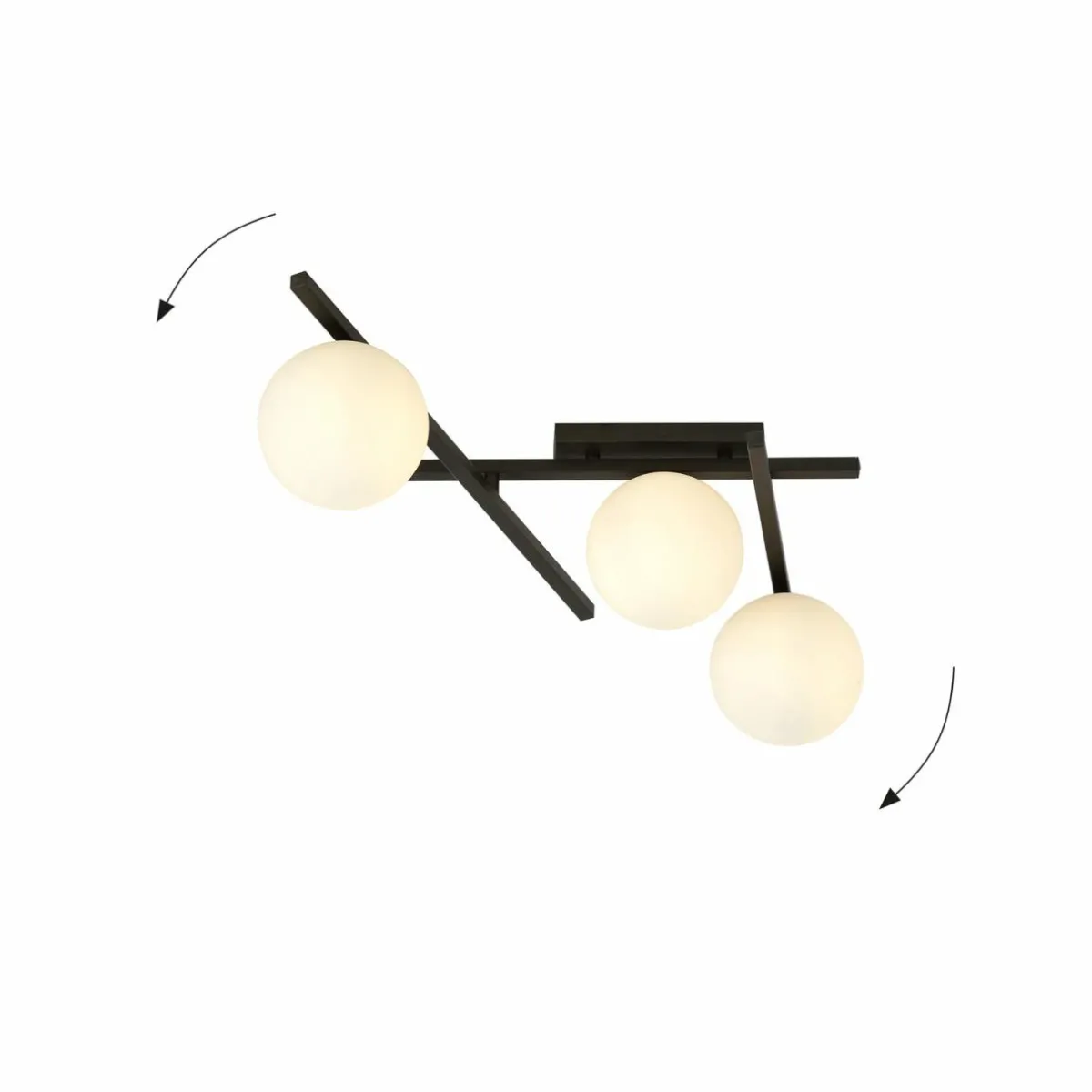 plafonnier_smart_noiropale___lampes_0.webp Best Sale EMIBIG LIGHTING Plafonnier Smart, noir/opale, à 3 lampes