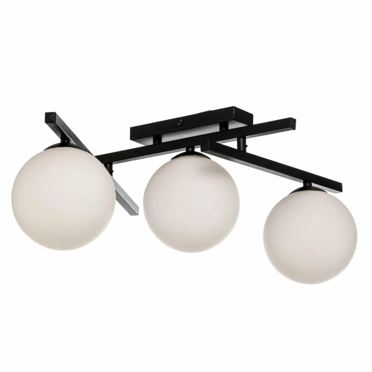 plafonnier_smart_noiropale___lampes_1.webp Best Sale EMIBIG LIGHTING Plafonnier Smart, noir/opale, à 3 lampes