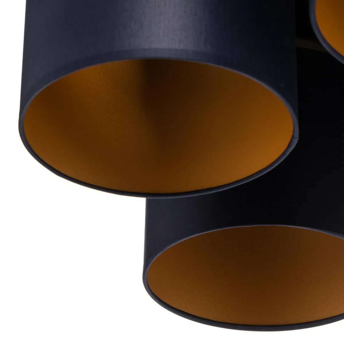 plafonnier_soho_cylindrique__lampes_bleudor_5.webp Cheap Luminex Plafonnier Soho cylindrique, à 5 lampes bleu/doré