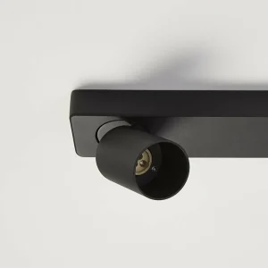 Flash Sale Searchlight Plafonnier Spotlight, noir, à 2 lampes, aluminium, GU10