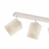 Cheap Argon Plafonnier Suerte, blanc crème, textile en lin, à 4 lampes