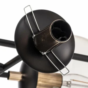 Best Alfa Plafonnier Tanos à 6 lampes, noir/doré