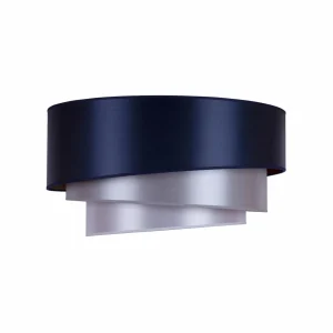 Store Euluna Plafonnier Trio Ø 60 cm, navy/argenté/blanc/doré