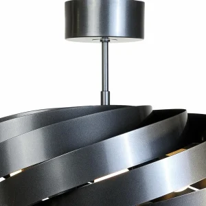 Outlet Euluna Plafonnier Vento, anthracite, Ø 60 cm