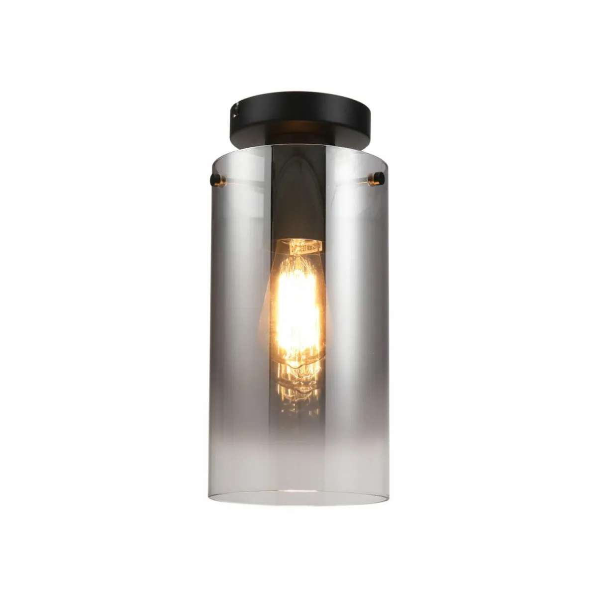 plafonnier_ventotto_noirfum___cm_verre_0.webp Best Freelight Plafonnier Ventotto, noir/fumé, Ø 15 cm, verre