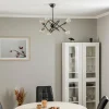Hot Alfa Plafonnier Virginia 2 à 6 lampes, noir/doré