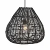 Hot PR Home Adelle Suspension en rotin noir Ø43cm