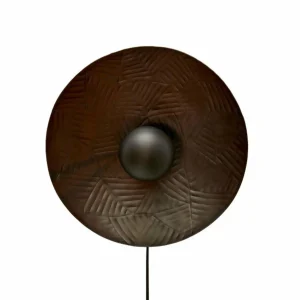 Discount PR Home Applique murale Ribble, noir mat, Ø 35 cm, métal