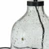 Best Sale PR Home Groove lampe table verre clair tissu blanc