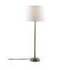 Best Sale PR Home Lampe à poser Kent, blanc/laiton, abat-jour conique