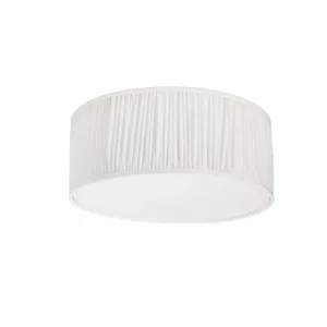 New PR Home Plafonnier Stella, blanc cassé, Ø 45 cm, textile