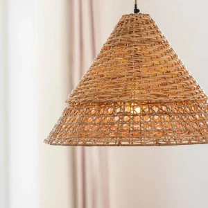 Hot PR Home Pune suspension avec abat-jour rotin