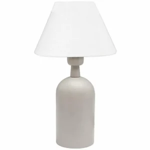 Online PR Home Riley lampe, abat-jour tissu, beige/blanc