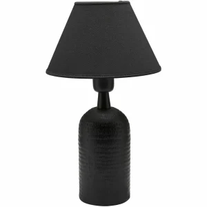 Online PR Home Riley lampe, abat-jour tissu, noir