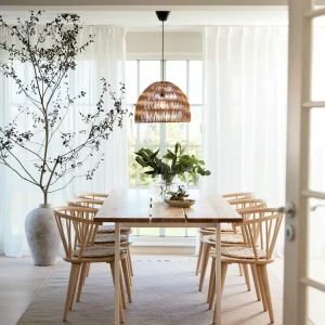 Clearance PR Home Suspension Lace, abat-jour en rotin, Ø 46 cm