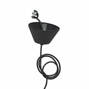 Clearance PR Home Suspension Saigon, aspect rotin, gris, Ø 18 cm
