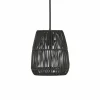 Cheap PR Home Suspension Saigon, aspect rotin, noir, Ø 18 cm