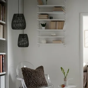 Cheap PR Home Suspension Saigon, aspect rotin, noir, Ø 18 cm
