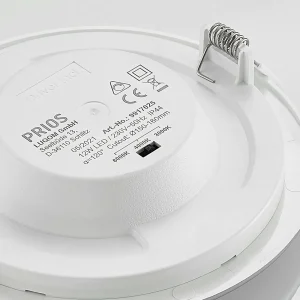 Shop PRIOS lampe encastrable LED Cadance, argent, 17 cm, 3 pièces, intensité