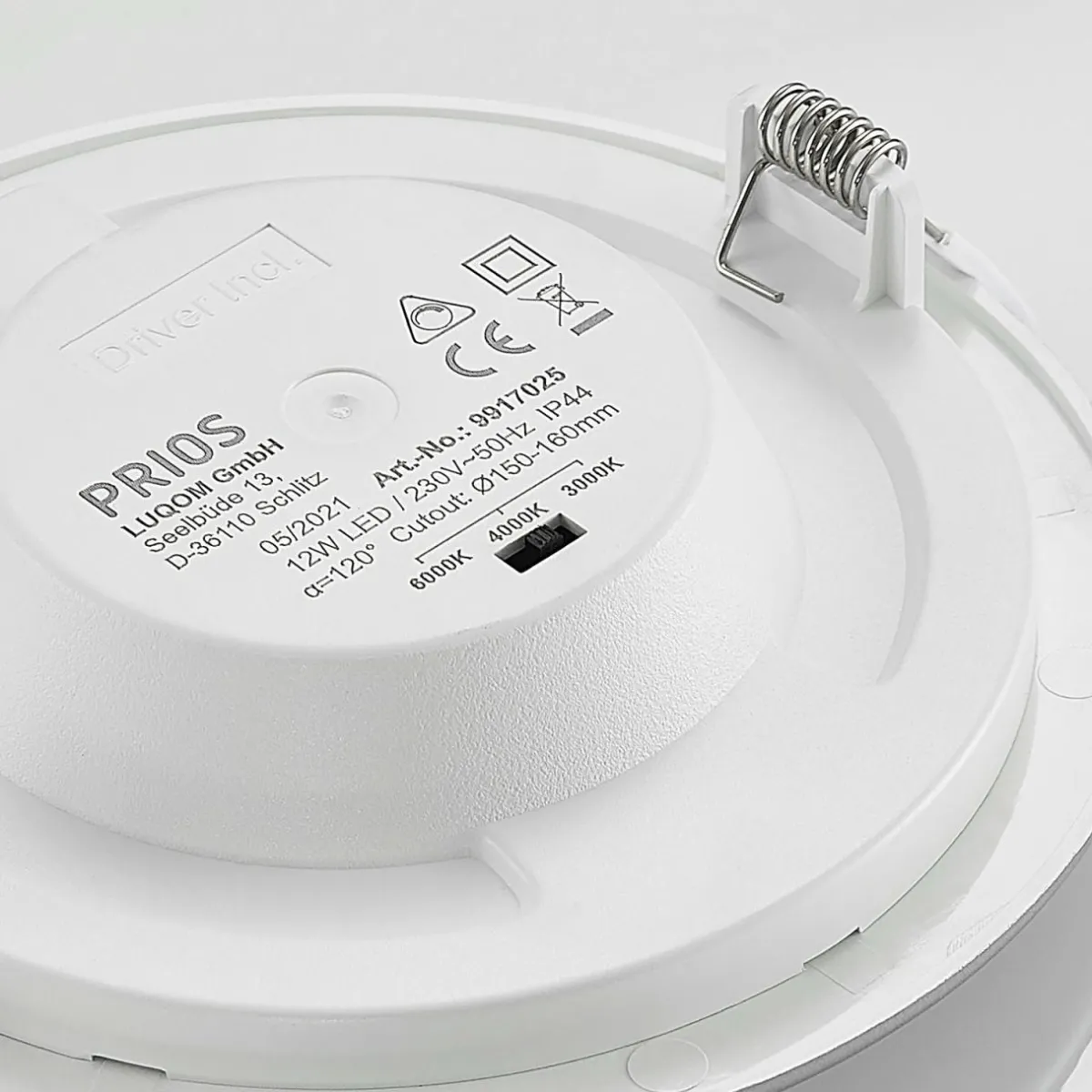 prios_lampe_encastrable_led_cadance_argent_cm_par__intensit_6.webp Clearance PRIOS lampe encastrable LED Cadance, argent, 17cm, par 10, intensité