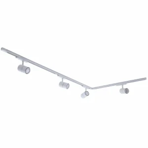 Cheap PRIOS Marny système de lampes sur rail triphasé blanc à 4 lampes