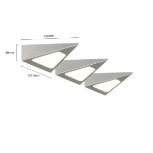 Cheap PRIOS Odia lampe sous meuble LED, inox, 3 lampes